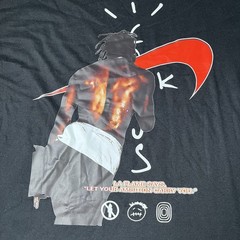 Cactus Jack Travis Scott T-shirt Mens L Streetwear Black Tee Hip Hop