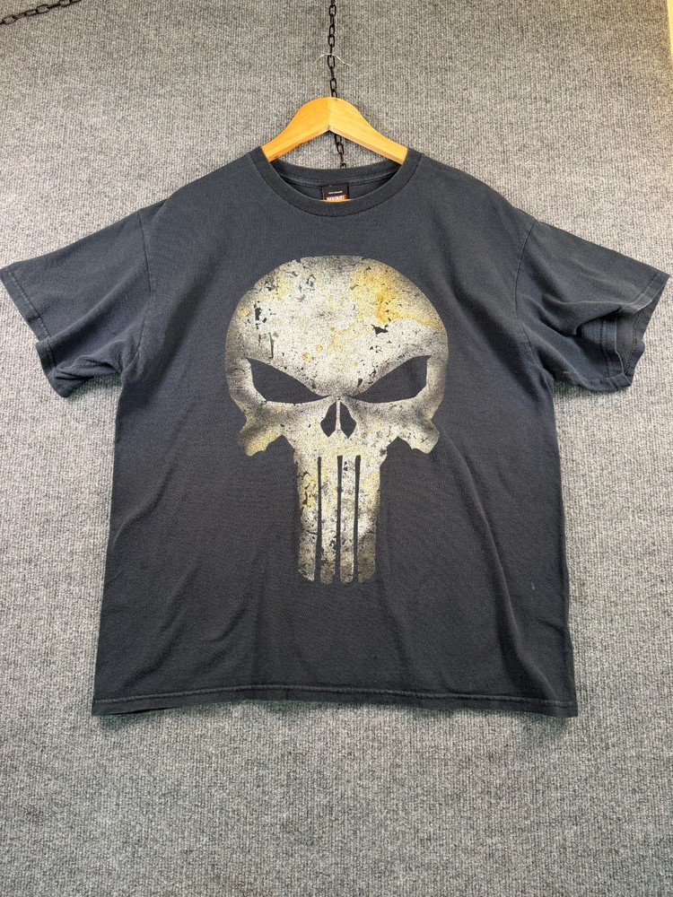 Vintage The Punisher Skull T-Shirt Mens Marvel Comics Mad Engine Tee Size Large