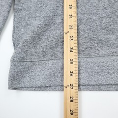 Members Mark Waffle Knit Crewneck Pullover Shirt Mens Large Gray Heritage Cotton