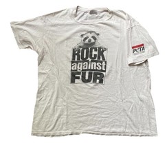 Vtg Peta rock against fur Shirt L protest vegan Punk