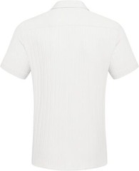 Men Casual Button Down Short Sleeve Textured Summer Beach Shirt with Pocket