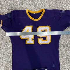 VTG 20s 30s Purple O’Shea Knitting Mills Wool Button Crotch Football Jersey 42