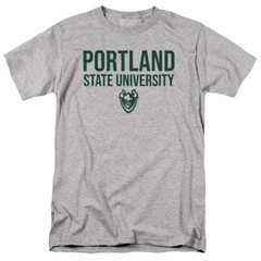 Portland State University Adult T-Shirt Stacked, Athletic Heather, S-5XL