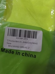 Bridge Head Hi Vis Long Sleeve T-Shirts XL 2 Pack Neon Yellow 100% Polyester NEW