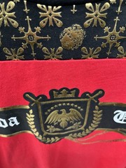 NWT Mens SWITCH Short Sleeve Red Black Gold Foil Eagle Design T-shirt Size 3XL