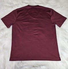 JOHN BLAIR FINE MENSWEAR V NECK STRETCH MAROON PAISLEY COLLAR (L)