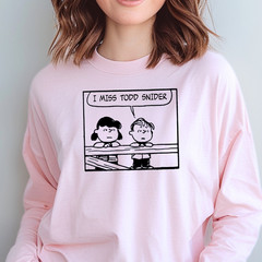 I Miss Todd Snider Long Sleeve Tee | Peanuts Inspired Classic Rock T-Shirt