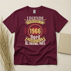 60th Birthday T Shirt Born In 1966 Gift 60 Year Old T-Shirt Legends Were Born