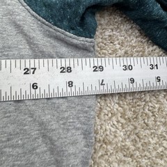 NEW Foundry T Shirt Mens Big Size 3XL Gray Teal Blue Long Sleeve Raglan Pocket
