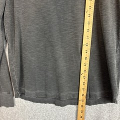 Flint And Tinder Henley Shirt Mens Medium Gray Long Sleeve Cotton Knit USA Made