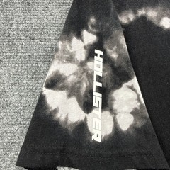 Hollister Tie-Dye Logo T-Shirt Black and White Size XL – Retro Hippie Style NWT