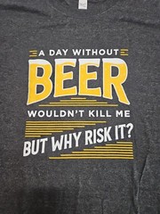 New T-shirt XXL A day without beer wouldn’t kill me but why risk it A16