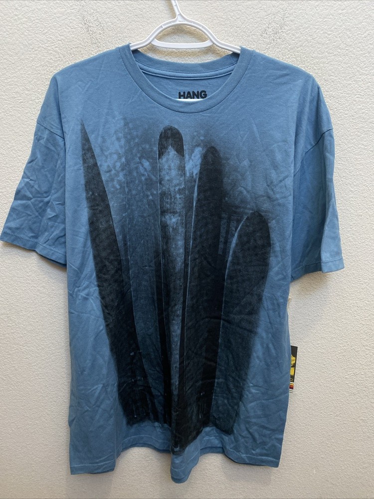 Hang Ten Men’s XL Short Sleeve Crew Neck T-Shirt Blue Cotton Surf NWT