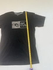 Rip Curl Live The Search Retro Graphic Black Shirt, Men M, Crew Neck Surfing