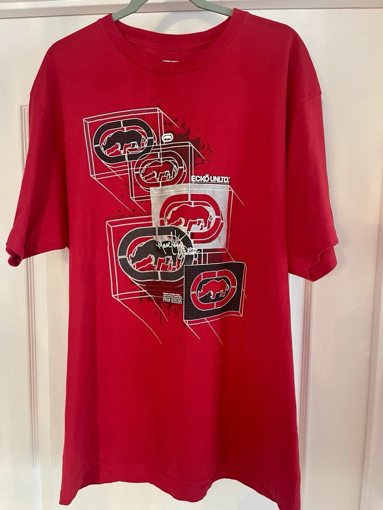 Ecko Unltd Rawthentic Red Graphic Logo Crew Neck Short Sleeve T-Shirt XL