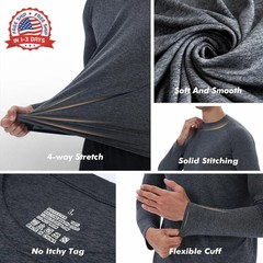 4 Pack Long Sleeve Shirts for Men – Quick Dry Moisture Wicking Sun Protection Ts