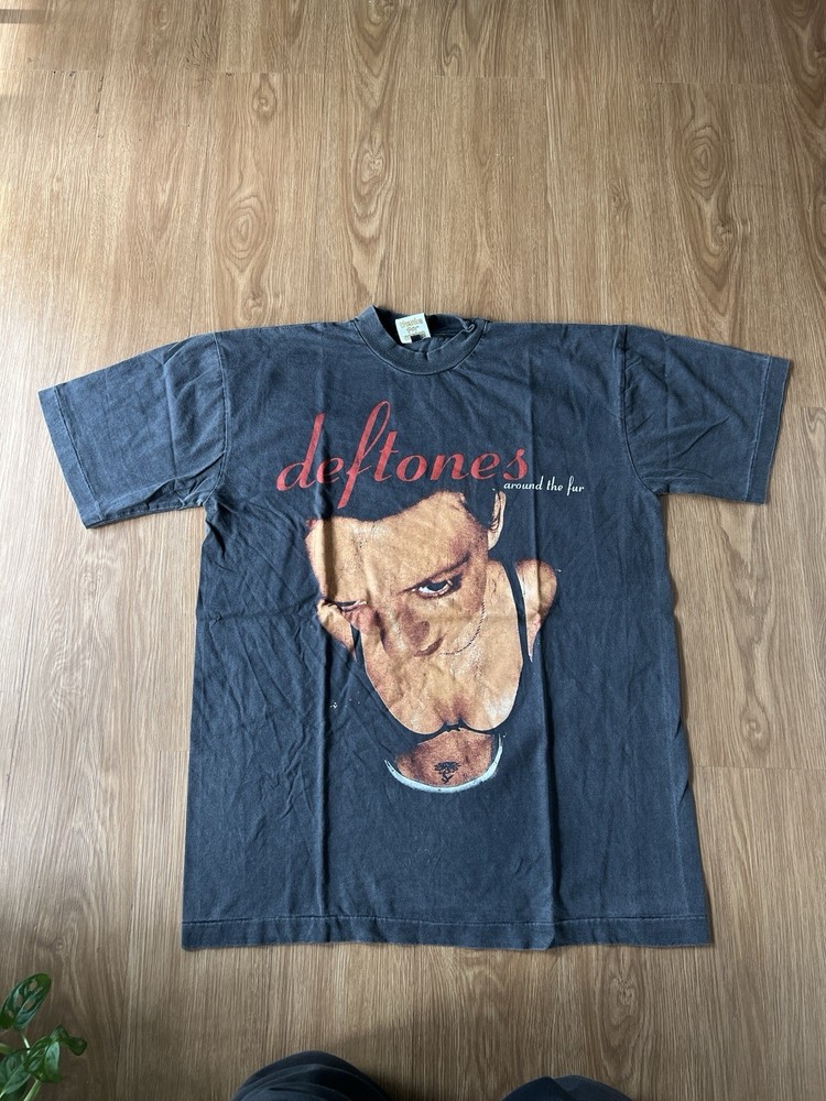 Deftones Around The fur Vintage Black Faded Tshirt