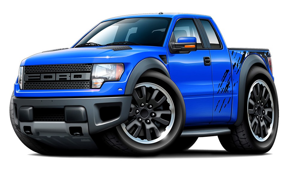 2010-14 Ford SVT Raptor Truck F150 Car-toon Art Print NEW