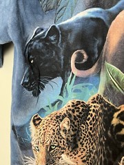 Vintage Tie Dye Shirt Sz Small Big Cats Lion Leopard Tiger Panther Delta Tag