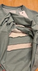 Denim & Flower Ricky Singh Slub Stripe T-Shirt L