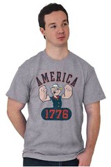 Popeye The Sailor Man America 1776 Graphic T Shirt Men or Women