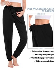 Sweatpants Women with Pockets Loose Lightweight Stretch Yoga Lounge Pants Com…