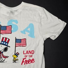 Peanuts Snoopy And Woodstock USA America – Licensed Cartoon T Shirt – Unisex L