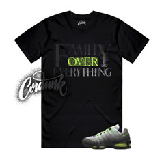 Air Max 95 Big Bubble Neon Black Yellow Cool Grey 2025 T Shirt Match FAM