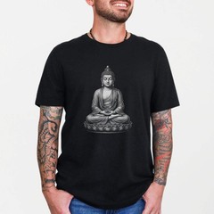Meditating Buddha Lotus T-Shirt | Zen Spiritual Buddhist Graphic Tee