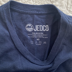Officially Licensed JEDCO Jeep Graphic T-shirt, Back Hit, Medium, Navy