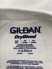Gildan Dry Blend Mens T Shirt sz S White H Conditioning Gym Core Athleisure