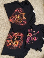 Lot of 3 Hazbin Hotel Alastor and Nifty Shirts Fitted Medium Women ONE FLAW
