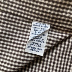 Ralph Lauren Blake Gingham Check Long Sleeve Shirt Brown/White M For 14Y+ Japan
