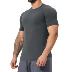 Men’s Compression Athletic Fitness Shirt Base Layer Tops Sports Gym Tight Dry US