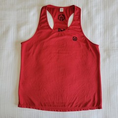NELEUS Dry-Fit Red Mesh Y-Back Muscle Workout Tank-Top Size Large