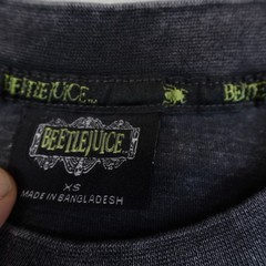 Beetlejuice Shirt Adult XS Black Short Sleeves Faded Crew Neck