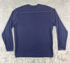 Orvis Men’s Crew Neck Long Sleeve Chain Stitch Seams T-shirt Sz. Large Navy
