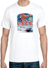 Adult DryBlend® T-Shirt – ( USCG SHIELD – AMERICAN PRIDE / MILITARY )