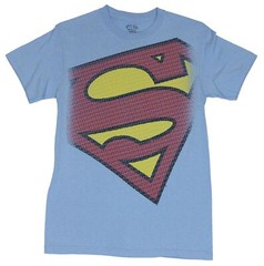 Superman DC Adult New T-Shirt – Classic Logo Made of Thousands of Tiny Lo