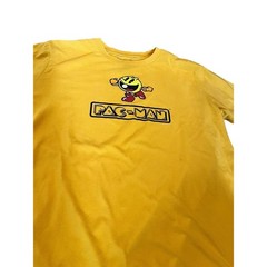 Pac-Man Long Sleeve Gold Cotton Graphic T-Shirt By C-Life Group Men’s Sz M Med