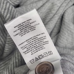 Jachs Mens Shirt X-Large Size Light Gray Button Front Long Sleeves Top