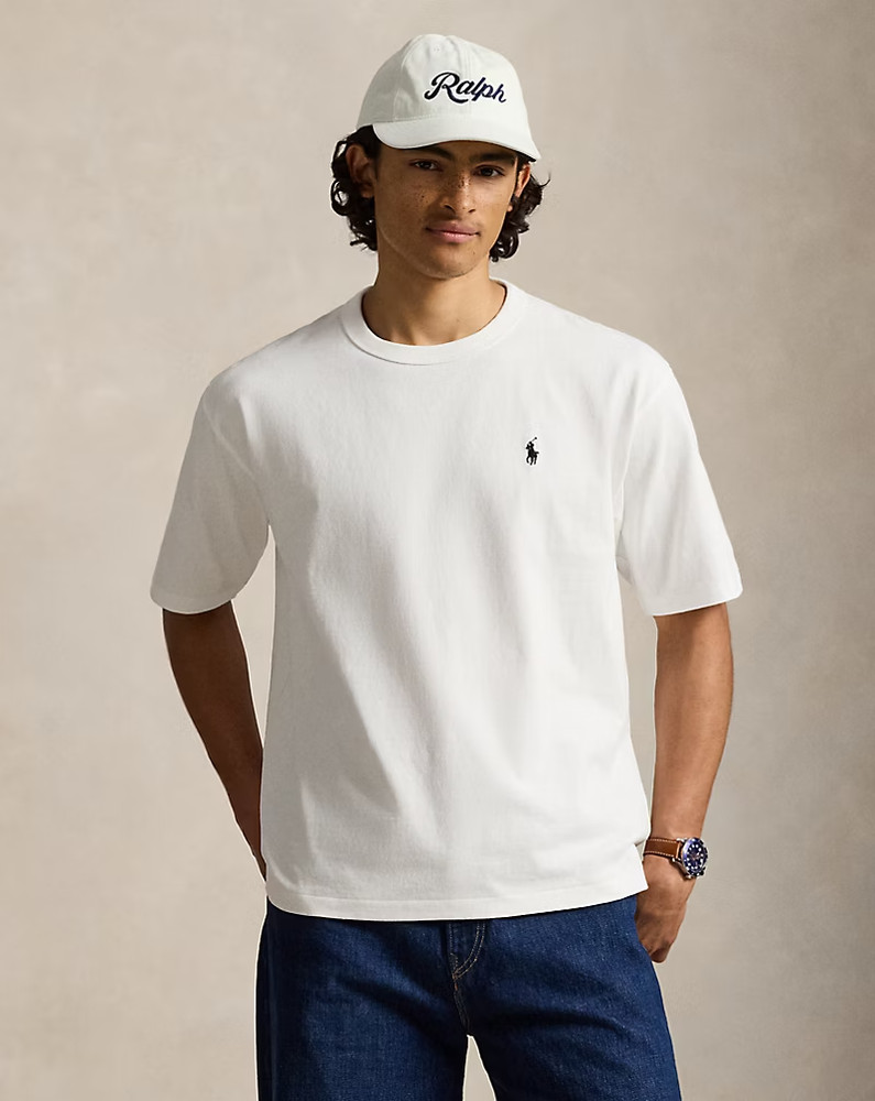 Polo Ralph Lauren Relaxed Fit Jersey Crewneck T-Shirt White Men’s Size M Tee NWT
