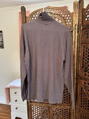 Vintage Fruit Of The Loom Mens Large Long Sleeve Turtle Neck Gray