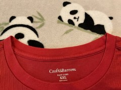 Croft & Barrow Men’s T-Shirt Size 2XL Red Ribbed Short Sleeve