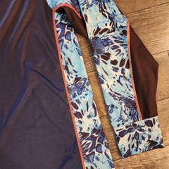Kastking Fishing UPF Hooded Long Sleeve Fishing Shirt Mens 3XL Blue Mask Sun