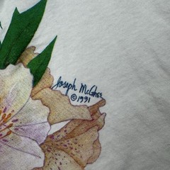 Vintage Flower Nature T Shirt Adult XL Outdoor Colorful Garden 90s USA Floral