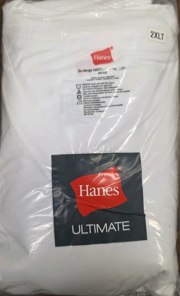 Hanes ultimate hard to find size 2x-Large Tall sealed 3 count V-neck t-shirts