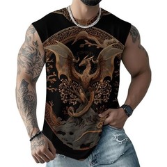 Graphic Muscle Workout 3D Tank Top