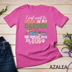 Gardening T-Shirt Dog Lover Gardener Garden Pet Gift Plants Unisex T-shirt