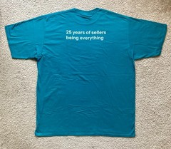 Ebay 25 Sellers 25th Anniversary Tee Advertising Swag T-Shirt Size 2XL Teal Tee
